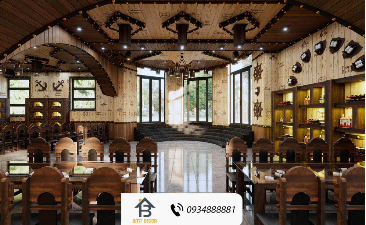 Thi công NHÀ HÀNG CHỈNH CHU VÀ BẮT MẮT