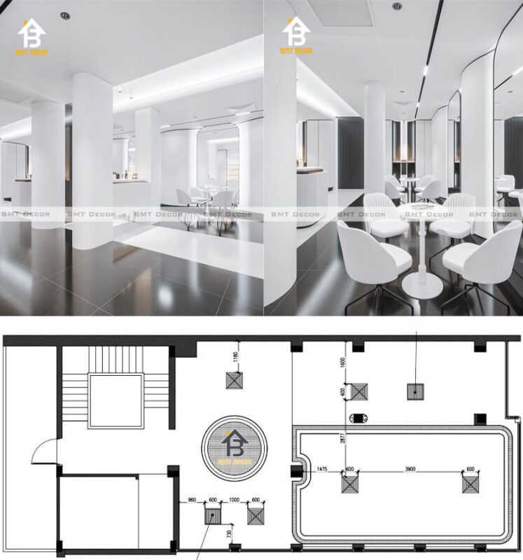 THIẾT KẾ THI CÔNG SHOWROOM MỸ PHẨM FACEMAX – P2