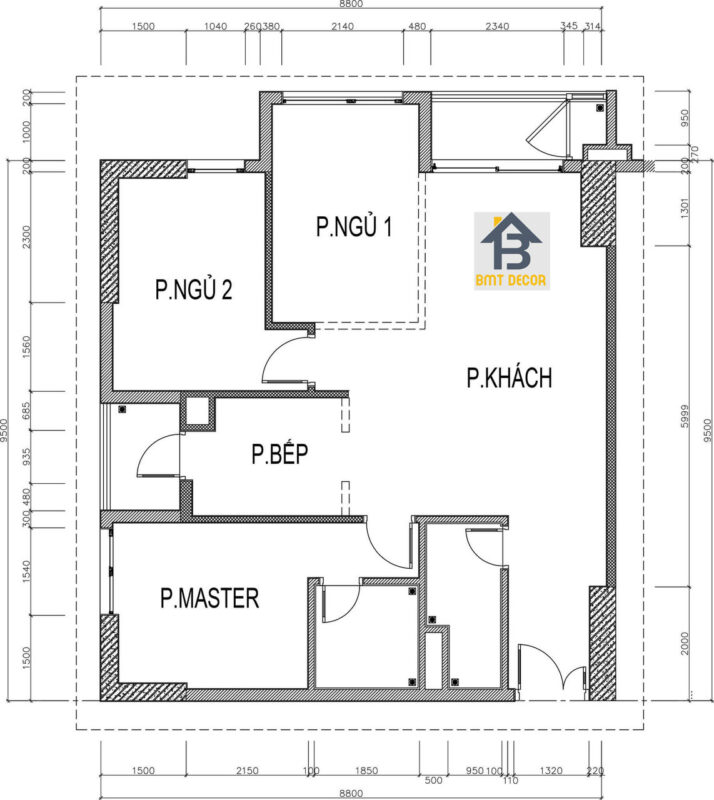THIẾT KẾ NỘI THẤT CĂN HỘ CHUNG CƯ CAO CẤP – 2 PHÒNG NGỦ