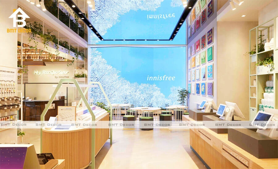 THI CÔNG SHOWROOM MỸ PHẨM INNISFREE